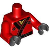 Plaatje in Gallery viewer laden, LEGO® los onderdeel Lijf met Motief Rood 973pb2783c01