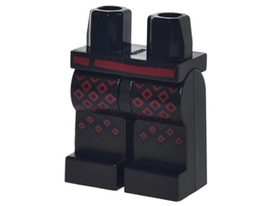 LEGO® los onderdeel Benen met Motief Zwart 970c00pb0689