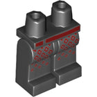 LEGO® los onderdeel Benen met Motief Zwart 970c00pb0689