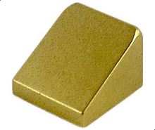 Plaatje in Gallery viewer laden, LEGO® los onderdeel Dakpan Algemeen Metallic Gold 54200