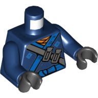 Plaatje in Gallery viewer laden, LEGO® los onderdeel Lijf met Motief Donkerblauw 973pb2807c01