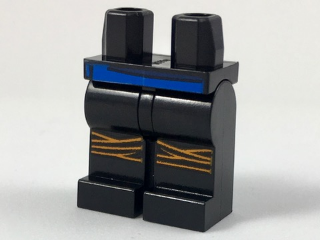 LEGO® los onderdeel Benen met Motief Zwart 970c00pb0709