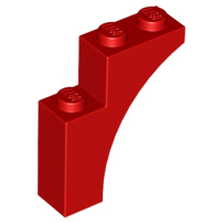 LEGO® los onderdeel Steen Boog in kleur Rood 13965