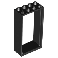 LEGO® los onderdeel Deurkozijn in kleur Zwart 60599