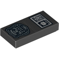 LEGO® los onderdeel Tegel met Motief Zwart 3069pb0260