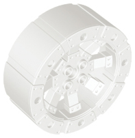 LEGO® los onderdeel Wiel in kleur Wit 55817