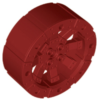 LEGO® los onderdeel Wiel in kleur Donkerrood 55817