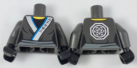 LEGO® Lijf met Motief Parel Donkergrijs 973pb2804c01