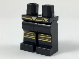 LEGO® los onderdeel Benen met Motief Zwart 970c00pb0711