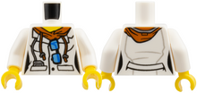 Plaatje in Gallery viewer laden, LEGO® los onderdeel Lijf met Motief Wit 973pb2865c01