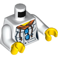 Plaatje in Gallery viewer laden, LEGO® los onderdeel Lijf met Motief Wit 973pb2865c01