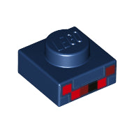 LEGO® los onderdeel Plaat met Motief Donkerblauw 3024pb008