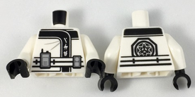 LEGO® los onderdeel Lijf met Motief Wit 973pb2806c01