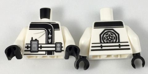 LEGO® los onderdeel Lijf met Motief Wit 973pb2806c01