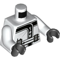Plaatje in Gallery viewer laden, LEGO® los onderdeel Lijf met Motief Wit 973pb2806c01