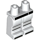 LEGO® los onderdeel Benen met Motief Wit 970c00pb0710