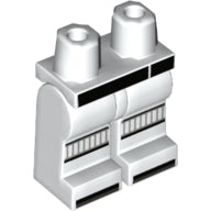 LEGO® los onderdeel Benen met Motief Wit 970c00pb0710