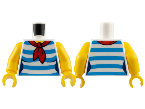 LEGO® los onderdeel Lijf met Motief Wit 973pb2734c01
