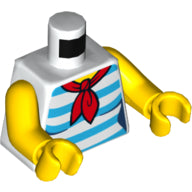 LEGO® los onderdeel Lijf met Motief Wit 973pb2734c01