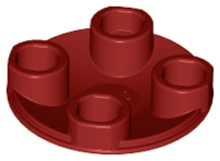 LEGO® los onderdeel Plaat Rond in kleur Donkerrood 2654