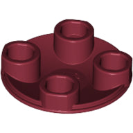 LEGO® los onderdeel Plaat Rond in kleur Donkerrood 2654