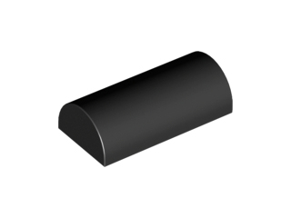LEGO® los onderdeel Dakpan Gebogen in kleur Zwart 6192