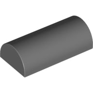 Plaatje in Gallery viewer laden, LEGO® onderdeel Dakpan Gebogen Donker Blauwachtig Grijs 6192
