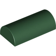 LEGO® los onderdeel Dakpan Gebogen in kleur Donkergroen 6192
