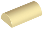 LEGO® los onderdeel Dakpan Gebogen in kleur Geelbruin 6192