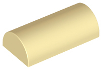 LEGO® los onderdeel Dakpan Gebogen in kleur Geelbruin 6192