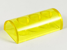 Plaatje in Gallery viewer laden, LEGO® los onderdeel Dakpan Gebogen Doorzichtig Geel 6192