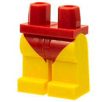 Plaatje in Gallery viewer laden, LEGO® los onderdeel Benen met Motief Rood 970c03pb10