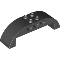 LEGO® los onderdeel Dakpan Gebogen in kleur Zwart 11290