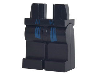 LEGO® los onderdeel Benen met Motief Zwart 970c00pb0693
