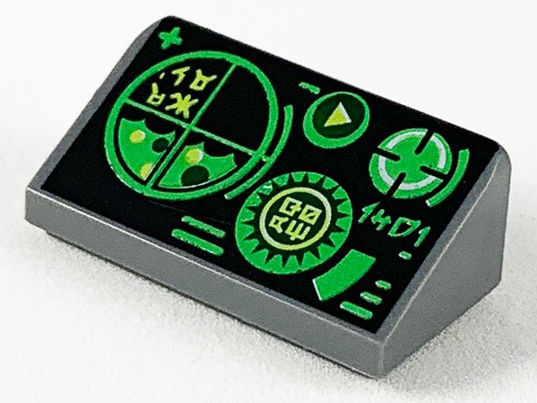 LEGO® Dakpan met Motief Donker Blauwachtig Grijs 85984pb176