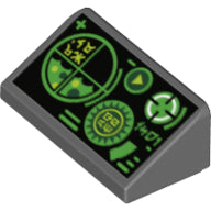 LEGO® Dakpan met Motief Donker Blauwachtig Grijs 85984pb176