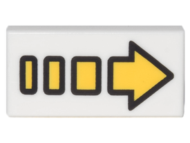 LEGO® los onderdeel Tegel met Motief in kleur Wit 3069pb0605