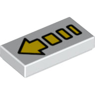 Plaatje in Gallery viewer laden, LEGO® los onderdeel Tegel met Motief in kleur Wit 3069pb0605
