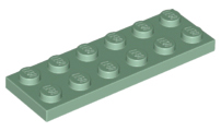 LEGO® los onderdeel Plaat Algemeen in kleur Zandgroen 3795