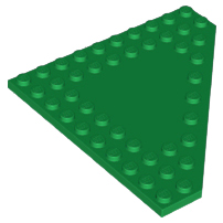 LEGO® los onderdeel Wig Plaat in kleur Groen 92584