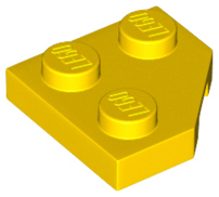 LEGO® los onderdeel Wig Plaat in kleur Geel 26601