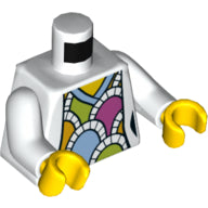 Plaatje in Gallery viewer laden, LEGO® los onderdeel Lijf met Motief Wit 973pb2858c01