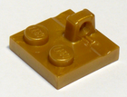 LEGO® los onderdeel Scharnier in kleur Parel Goud 92582