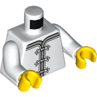 Plaatje in Gallery viewer laden, LEGO® los onderdeel Lijf met Motief Wit 973pb2803c01