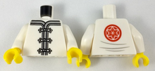 Plaatje in Gallery viewer laden, LEGO® los onderdeel Lijf met Motief Wit 973pb2803c01