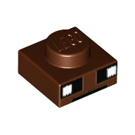 Plaatje in Gallery viewer laden, LEGO® onderdeel Plaat met Motief Roodachtig Bruin 3024pb009