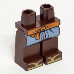 LEGO® onderdeel Benen met Motief Donker Bruin 970c00pb0768