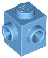 Plaatje in Gallery viewer laden, LEGO® los onderdeel Steen Aangepast Medium Blauw 26604