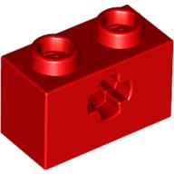Plaatje in Gallery viewer laden, LEGO® los onderdeel Technische Steen in kleur Rood 32064