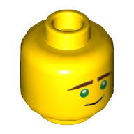 Plaatje in Gallery viewer laden, LEGO® los onderdeel Hoofd in kleur Geel 3626cpb1900